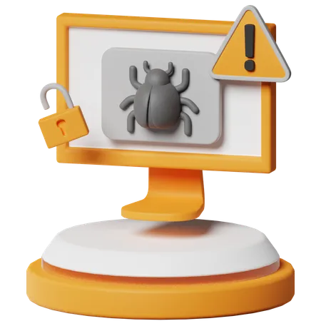 Virus Malware  3D Icon