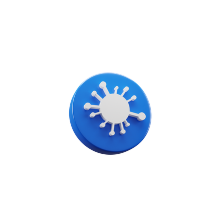 Microbe viral  3D Icon