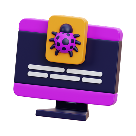 Virus informatique  3D Icon