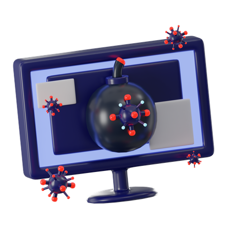 Virus informatique  3D Icon