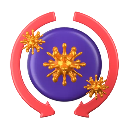 Virus Pandemic 3 D Economic Crisis Icon 3D Icon