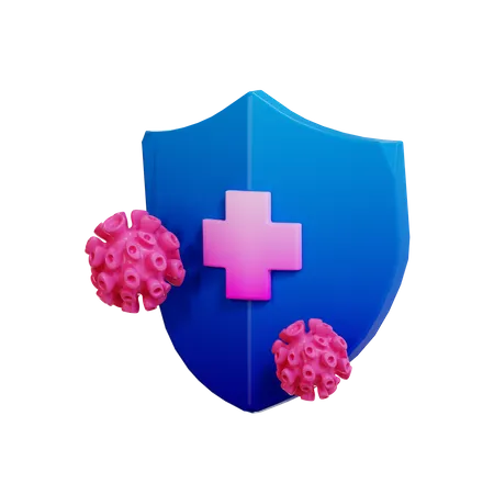 Virus Protection  3D Illustration