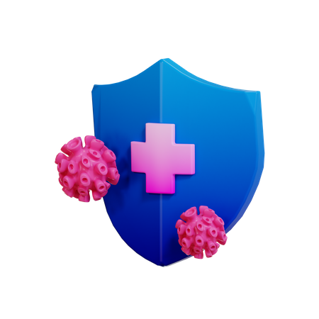 Virus Protection 3D Illustration