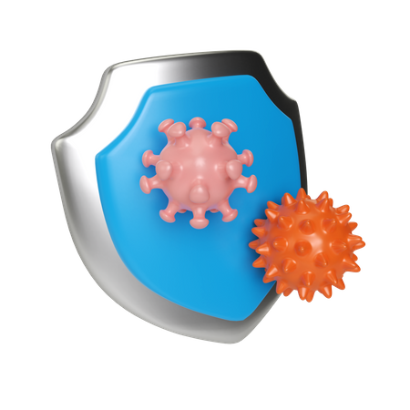 Virus Protection 3D Illustration