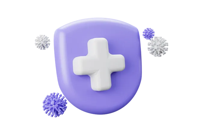 Virus Protection 3D Icon