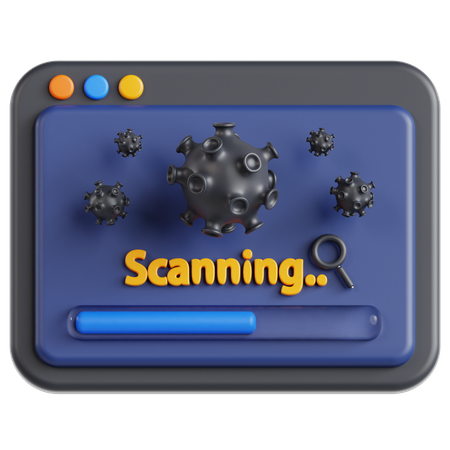 Virus Scanning  3D Icon
