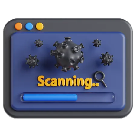 Virus Scanning  3D Icon