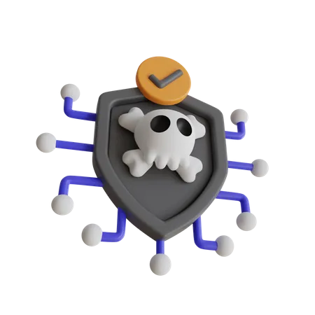 Virus Security  3D Icon