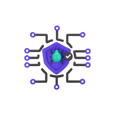 Virus Security  3D Icon