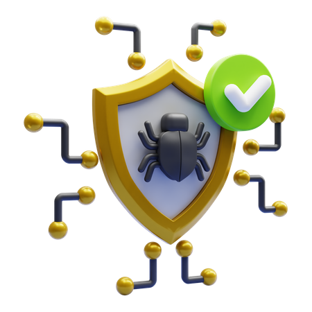 Virus Security 3D Illustration