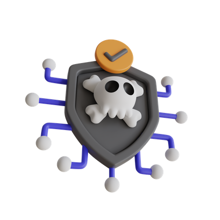 Virus Security 3D Icon