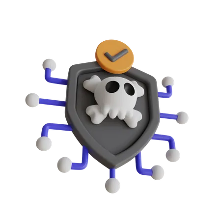Virus Security 3D Icon