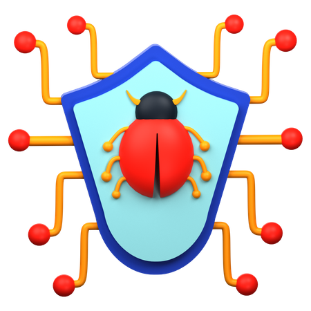 Segurança contra vírus  3D Icon