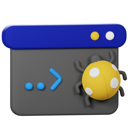 Virus terminal  3D Icon