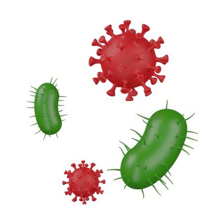 Virus y bacterias  3D Icon