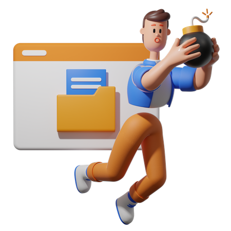 Virusbombe gefangen  3D Icon