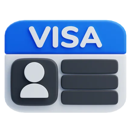 Visa  3D Icon