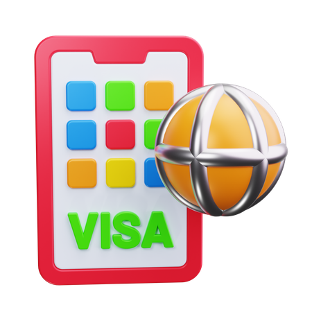 VISA application  3D Icon