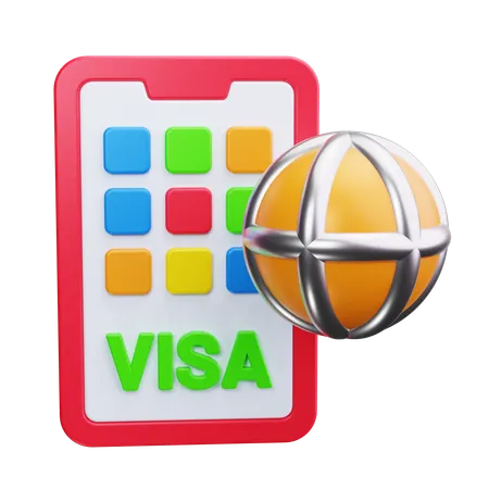 VISA application  3D Icon