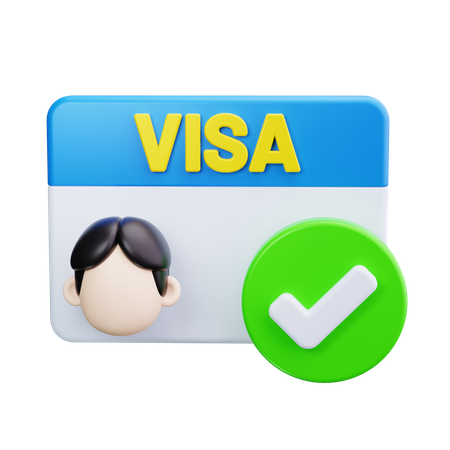 Visa approval  3D Icon