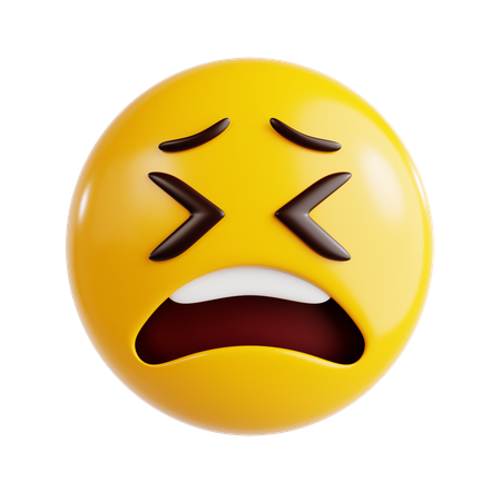 Emoji visage anxieux  3D Icon