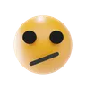 visage avec une bouche diagonale emoji