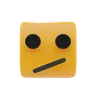 visage avec une bouche diagonale emoji