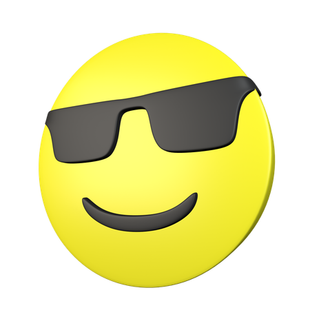 Visage avec des lunettes  3D Icon