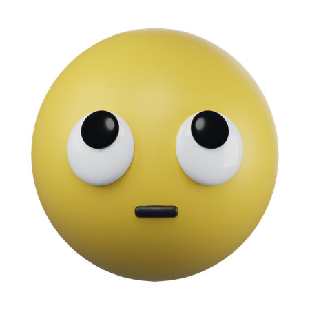 Visage avec des yeux qui roulent emoji  3D Icon