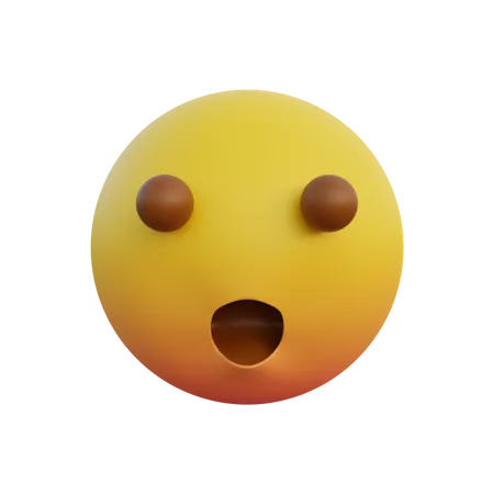 Visage avec bouche ouverte  3D Emoji