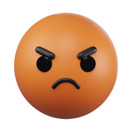 Emoji visage boudeur  3D Icon