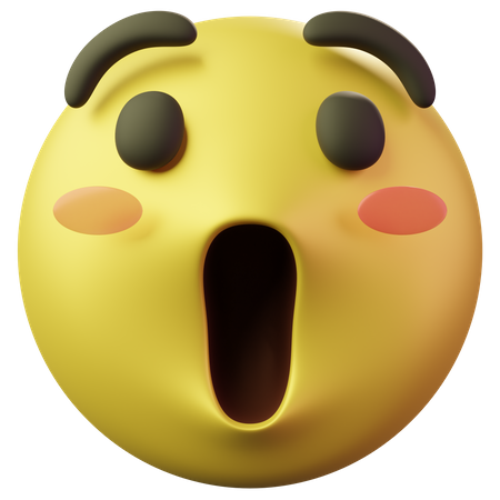 Visage choquant  3D Emoji