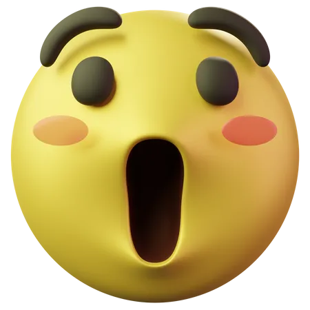 Visage choquant  3D Emoji