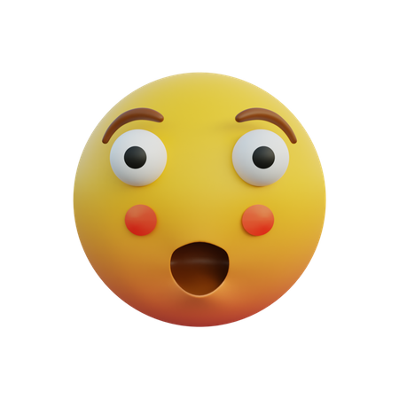 Visage choqué, yeux exorbités  3D Emoji