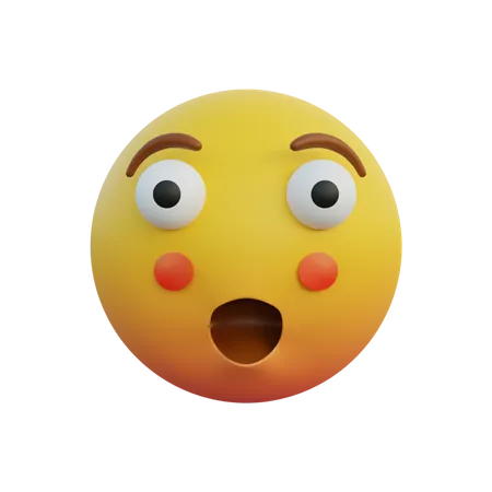 Visage choqué, yeux exorbités  3D Emoji