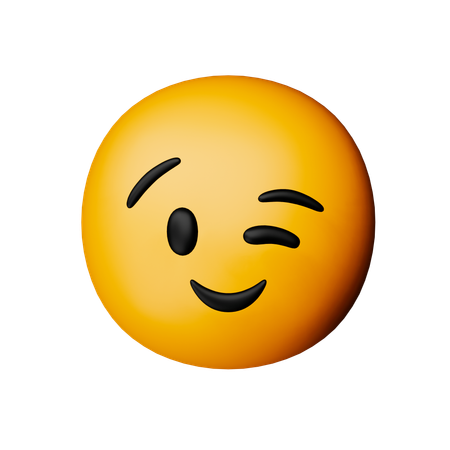 Emoji visage clignotant  3D Icon