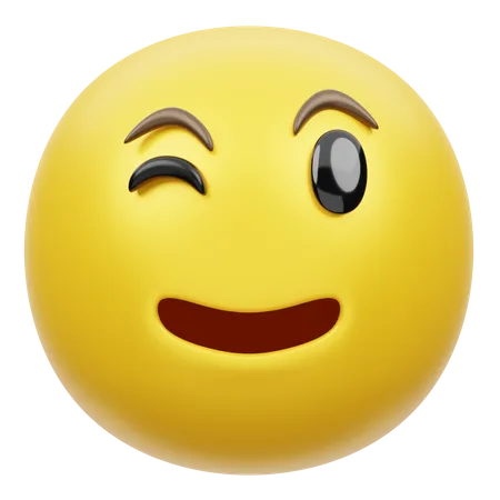 Visage clignotant  3D Emoji