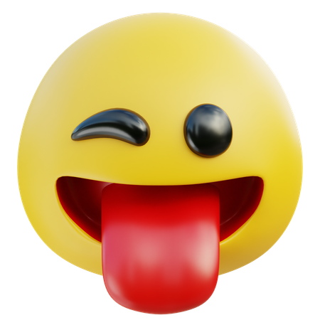 Emoji visage clignotant  3D Icon