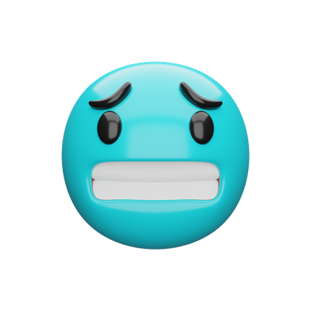 Visage froid et glacial  3D Emoji
