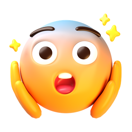 Visage criant de peur  3D Icon