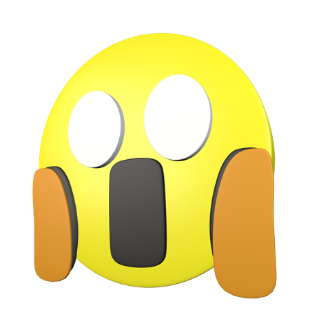 Visage criant de peur  3D Icon