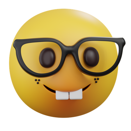 Emoji visage de nerd  3D Icon