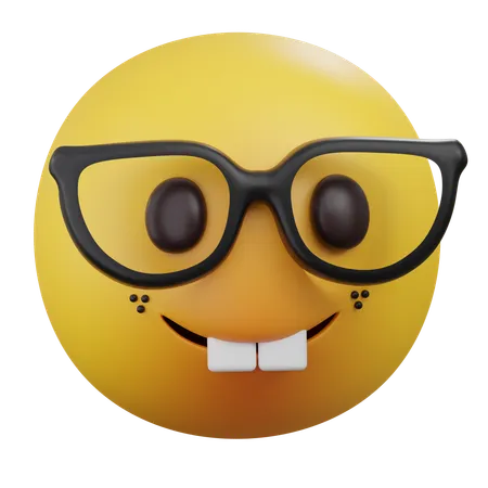 Emoji visage de nerd  3D Icon