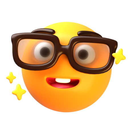 Emoji visage de nerd  3D Icon