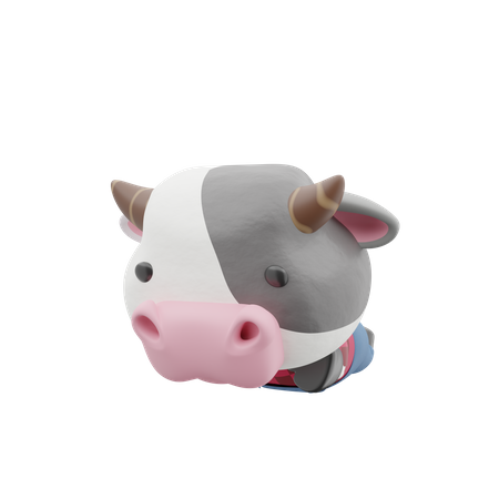 Visage de vache  3D Illustration