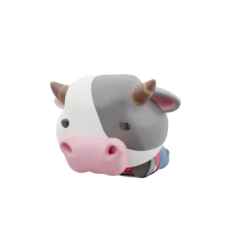 Visage de vache  3D Illustration