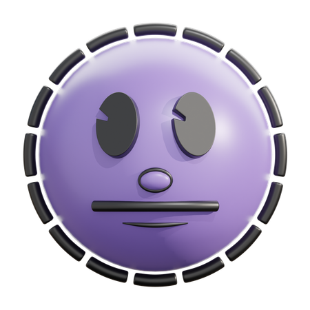 Visage en pointillé  3D Icon