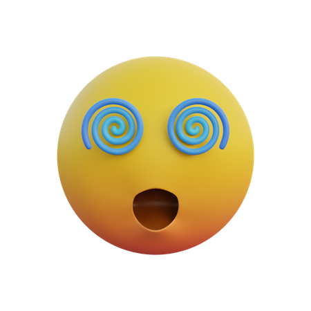 Visage étourdi  3D Emoji
