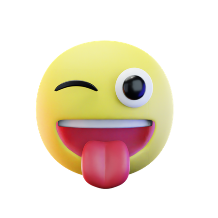 Emoji visage fou  3D Icon