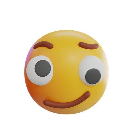 Visage idiot qui colle un emoji  3D Icon